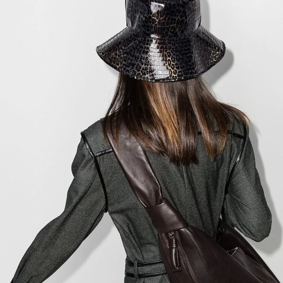 Maison Michel Charlotte leopard print bucket hat